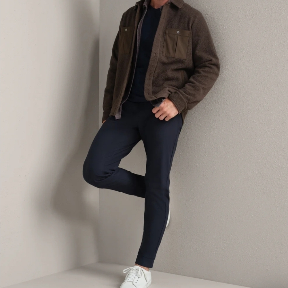Men's Navy Athletic Jogger Pants